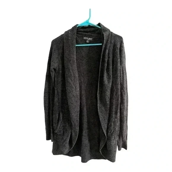 Barefoot Dreams Bamboo CozyChic® Lite Circle Lounge Cardigan Dark Gray XS/S - Picture 3 of 7